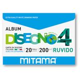 MITAMA - Schetsalbum in eco-envelop - Gestructureerde vellen - Vellenformaat 24 x 33 cm - 200 gram - Verpakking met 20 vellen - Technisch tekenalbum, perfect voor tekenen en schetsen - school