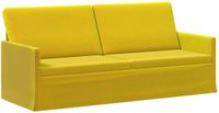 vidaXL 3-zits bank Geel 190 x 81 x 82 cm fluweel