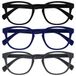 Opulize Pop 3 Stuks Retro Ronde Glad Mat Roze Purper Groen Mannen Vrouwen Leesbril Scharnieren Met Veer RRR2-456