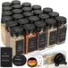 Solidchoice - Set de 24 pots à épices carrés avec étiquettes étanches