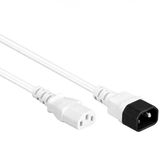 Allteq - C13 naar C14 apparaatsnoer - Verlengkabel - 2 meter - Wit