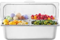 VEVOR Serveercontainer Catering Kruidendispenser 4 X 1/4 Containers met Deksel