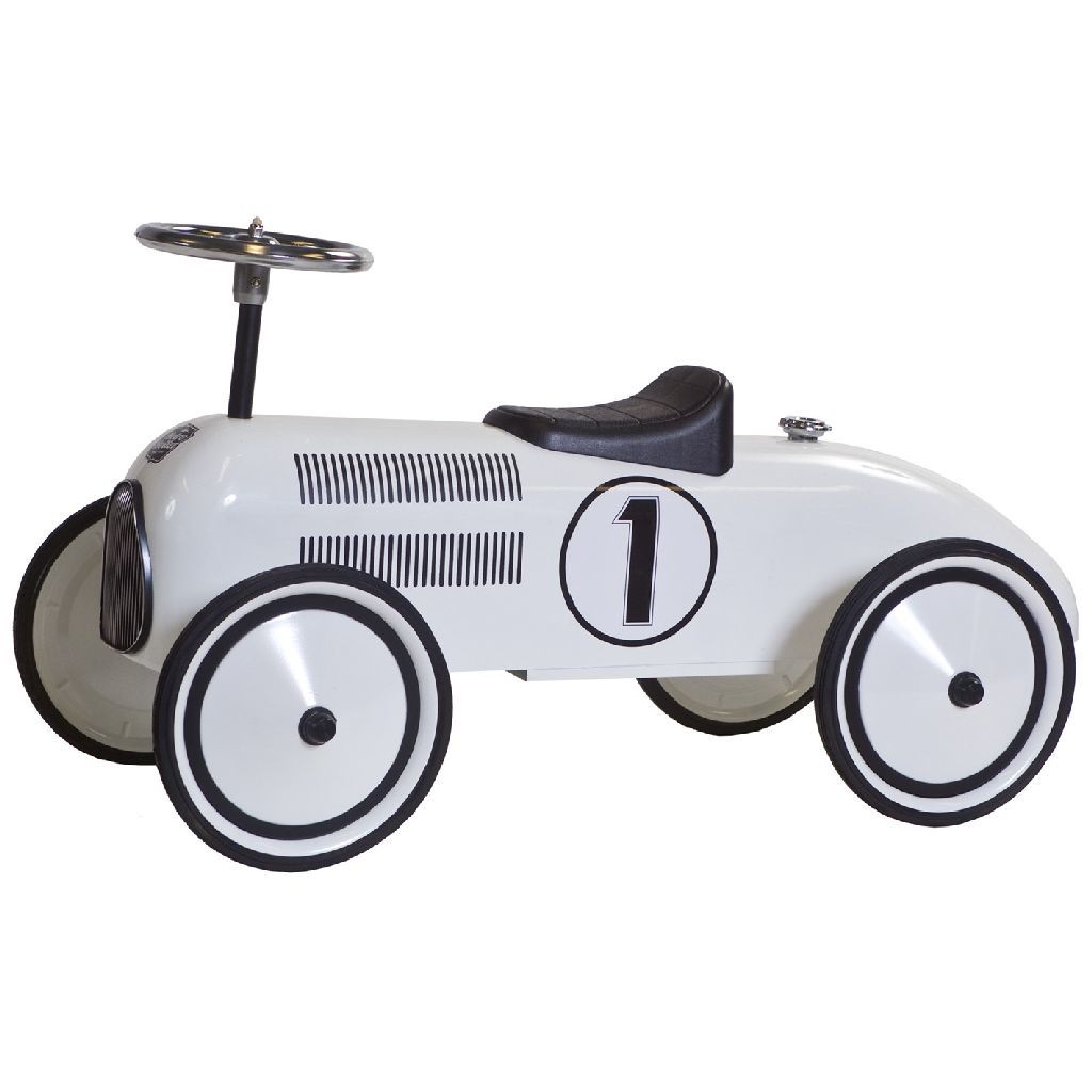 Retro Roller Loopauto Lewis - Wit - 2+ jaar