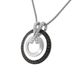 Orphelia Silver 925 Zh-7095;2 Pendant Double Circle X Black Zirc