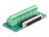Delock D-Sub 37 pin male to Terminal Block for DIN rail