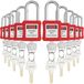 VEVOR Kit de cadenas, 10 pièces, cadenas de verrouillage de sécurité rouge, avec 2 clés par cadenas, conformes à la norme OSHA, cadenas de sécurité pour kits de consignation électrique