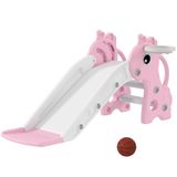 AIYAPLAY Toboggan enfant 3-en-1 1-3 ans, 106 x 51,5 x 52 cm, rose