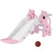 AIYAPLAY Toboggan enfant 3-en-1 1-3 ans, 106 x 51,5 x 52 cm, rose