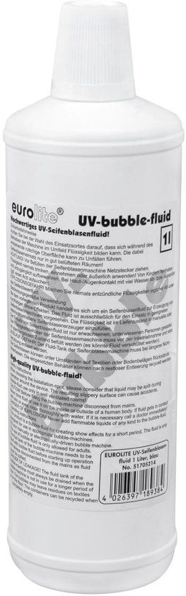 EUROLITE UV Bubble vloeistof Set 3x1l - blauw, geel, rood