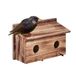 Relaxdays Nestkast Spreeuw - Hout - 2 Invliegopeningen 5 cm - Zitstokken - Hangend