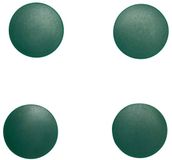 MAUL Magneet MAULsolid rond 4 stuks 1,5 kg kunststof Ferriet bruchsicher Ø 3.8 x 1.25 cm groen