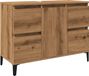 vidaXL Meuble sous lavabo - 80x33x60 cm - Bois traité - Couleur chêne artisanal