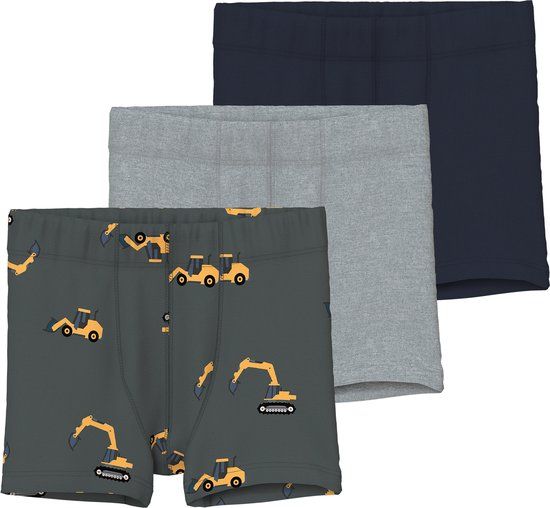 NAME IT Jongens Onderbroeken - 3 Pack - 95% Biologisch Katoen, 5% Elastaan - Dierenprint - Maat 98