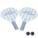 Fisura - Originele strandrackets "Modo chiringuito", wit en blauw houten rackets met nettas, speels strandspel voor de zomer, vrije tijd in de open lucht, inclusief 2 ballen