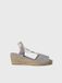 Toni Pons Espadrille compensée pour femmes en tissu tressé brillant | TESS-CG