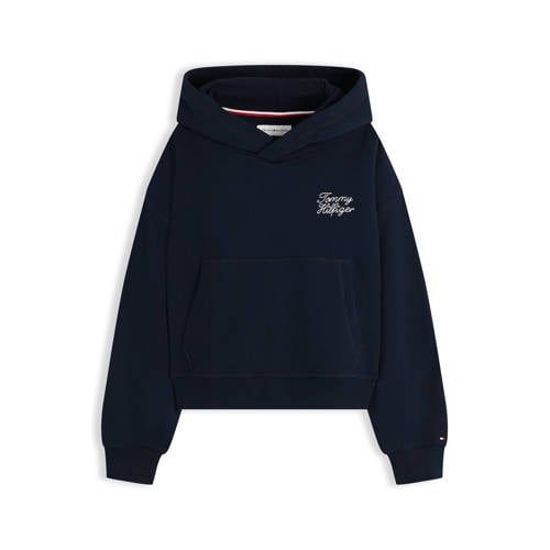 Tommy Hilfiger hoodie met tekstprint - donkerblauw