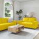 Maison Exclusive ensemble de canapé 2 pièces avec coussins, velours jaune