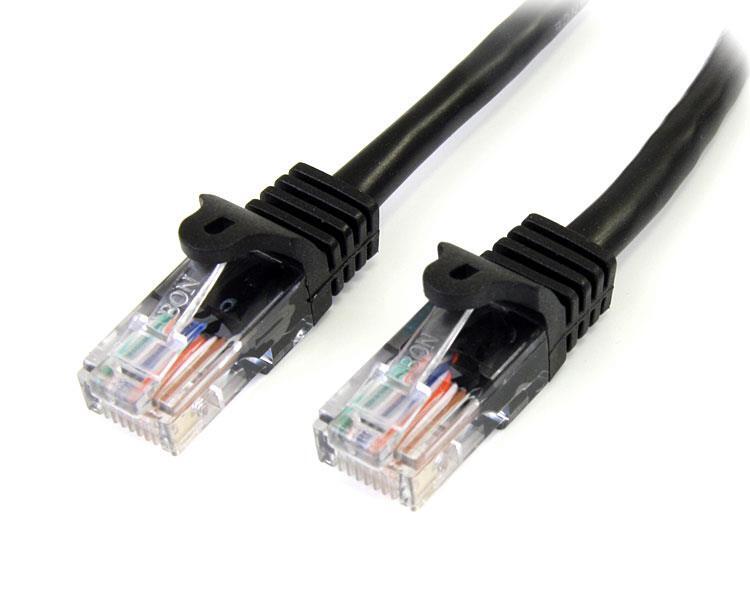 StarTech.com Cat5e Patch Cable with Snagless RJ45 Connectors - 5 m, Black