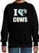 Bellatio Decorations I love cows sweater met dieren foto van een koe zwart voor kinderen - cadeau trui koeien liefhebber - kinderkleding / kleding 134/146