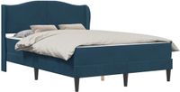 vidaXL Bedframe met hoofdeinde 2 st Blauw 120 x 190 cm Fluweel