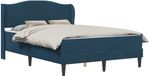 vidaXL Bedframe met hoofdeinde 2 st Blauw 120 x 190 cm Fluweel