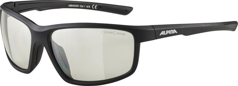 Alpina Defey Bril, black matt/clear mirror - 4003692293299