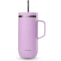 Qwetch Cold Cup Geïsoleerd met Handvat - Pastel Lavendel