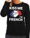 Bellatio Decorations Shoppartners Bv Kiss me I am French sweater zwart dames - feest trui dames - Frankrijk kleding XL