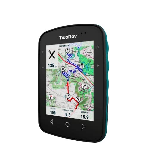 TwoNav GPS Terra - Multisport Fiets Fietsen MTB Wandelen Trekking/Compact en licht / 3 knoppen aan de voorkant/Scherm 3.7" / Autonomie 15 uur/Geheugen 32 GB/Inclusief topografische kaart