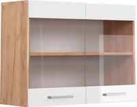 Vicco R-Line Glazen keukenkast – 80 cm Blanc Laqué