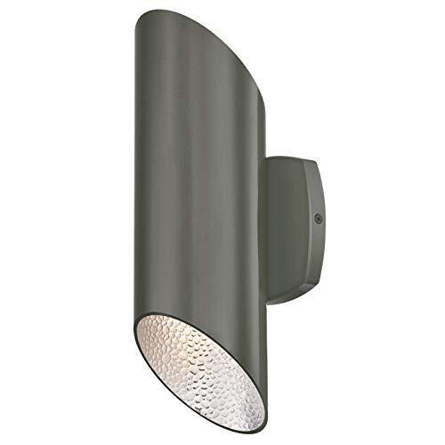 Temara 6111440ATE dimbare LED-wandlamp voor buiten, straalt naar boven en beneden uit, gepolijste grafiet afwerking