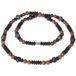 Memphis Houten Kralen ketting Mannen Natuursteen Zwart Bruin/Zwart 60 cm