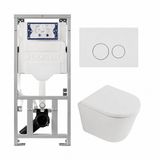 Geberit QeramiQ Dely Toiletset - Diepspoel - Rimless - Inbouwreservoir - Softclose