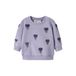 NAME IT BABY gebloemde sweater met borduursels - lila