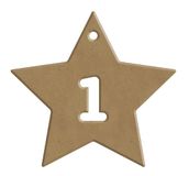 24 sterren adventskalender – 6 mm PEFC 100% gecertificeerd – kerstdecoratie van hout
