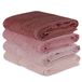 Handdoekenset, Icecat Handdoekenset, 4-delig, lichtroze, poeder, oudroze, crème