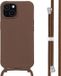 imoshion Étui en silicone avec cordon pour l'Apple iPhone 15 - Marron