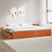 vidaXL Bedframe Wasbruin 200 x 200 cm Massief Vurenhout