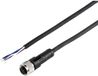 Tru Components TC-12833000 Câble de connexion capteur/actionneur M12 Nombre de pôles (capteurs) : 4 Coupleur, droit 2 m 1 pièce(s)