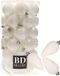 Bellatio Decorations Shoppartners Bv Kerstballen en dennenappel ornamenten - 43x stuks - kunststof - wit