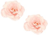 Decoris Kaemingk B.V. Kerstboomversiering Bloem - 8x stuks - 12 cm - roze glitter - op clip - ornament - roos