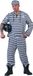 Merkloos / Sans marque Funny Fashion Gestreept gevangene carnaval verkleed kostuum - Boevenpak - volwassenen - 3 delig 52/54