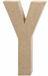 Letter Y - 20 cm - Bruin