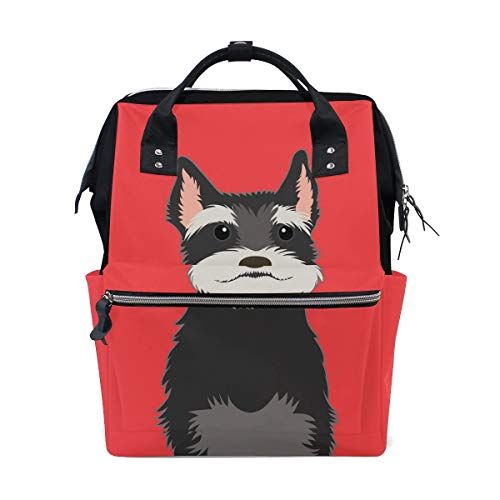 MONTOJ Cartoon dier hond Canvas rugzak Travel Campus rugzak