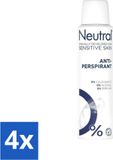 Neutral Deodorantspray Antitranspirant 150 ml - 4 stuks