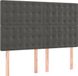 vidaXL Hoofdbord donkergrijs Fluweel 144x5x118/128 cm