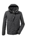 killtec heren Functioneel jack/outdoorjack met afritsbare capuchon - korte maat KOW 161 MN JCKT KG, dunkel stahl, 25, 43055-000