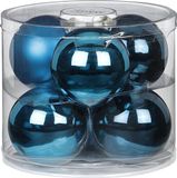 Inge-glas Inge Christmas Grote kerstballen - 6x st - kobalt blauw - D10 cm - glas