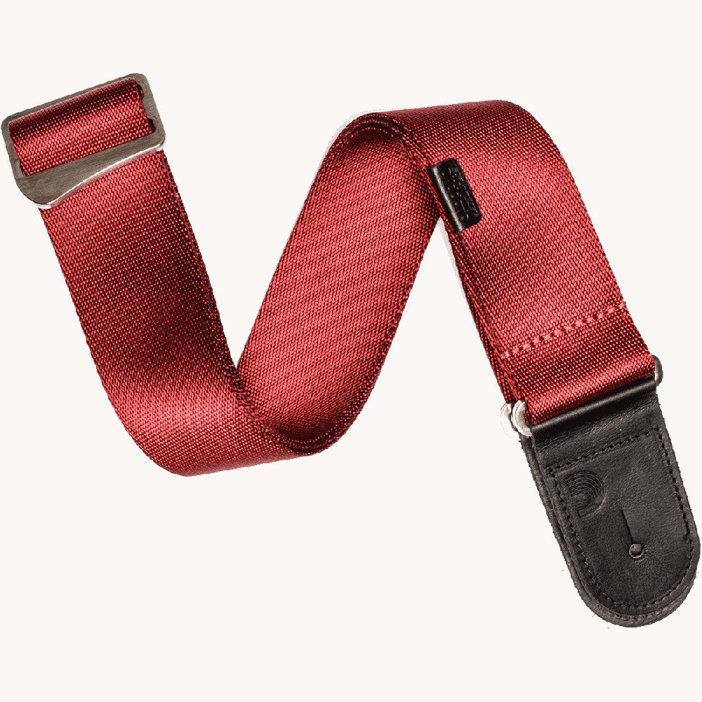 D'Addario 50PRW01 Gevlochten Autogordel Gitaarband - Rood