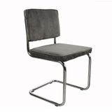 Zuiver Ridge Rib Eetkamerstoelen Grijs - Set van 2